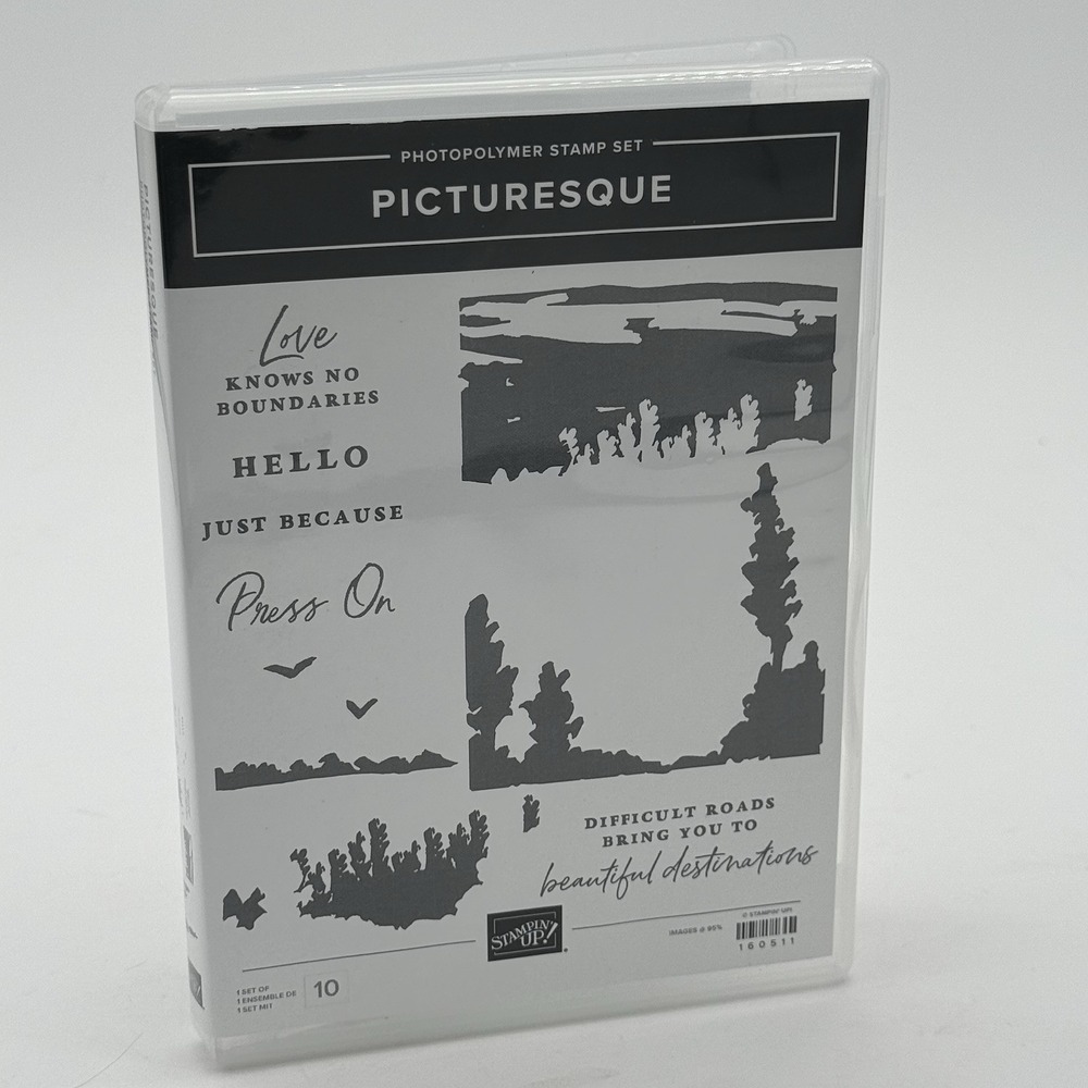 Stampin Up Picturesque Photopolymer Stamp Set Love Hello Press On Just Because